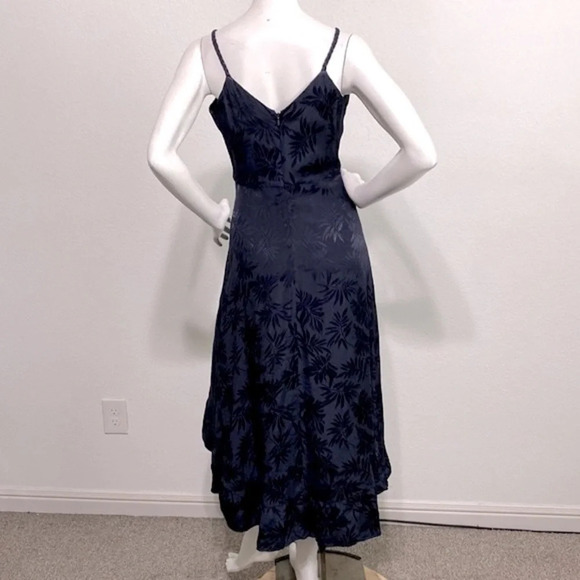 Sam Edelman Navy Blue V-Neck Sleeveless Braided Strap High Low Dress Size 0 - Picture 5 of 8